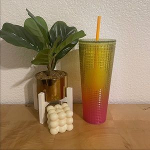 Starbucks Lemon Pink Gradient Cold Cup Tumbler Summer 2022 Venti 24 oz